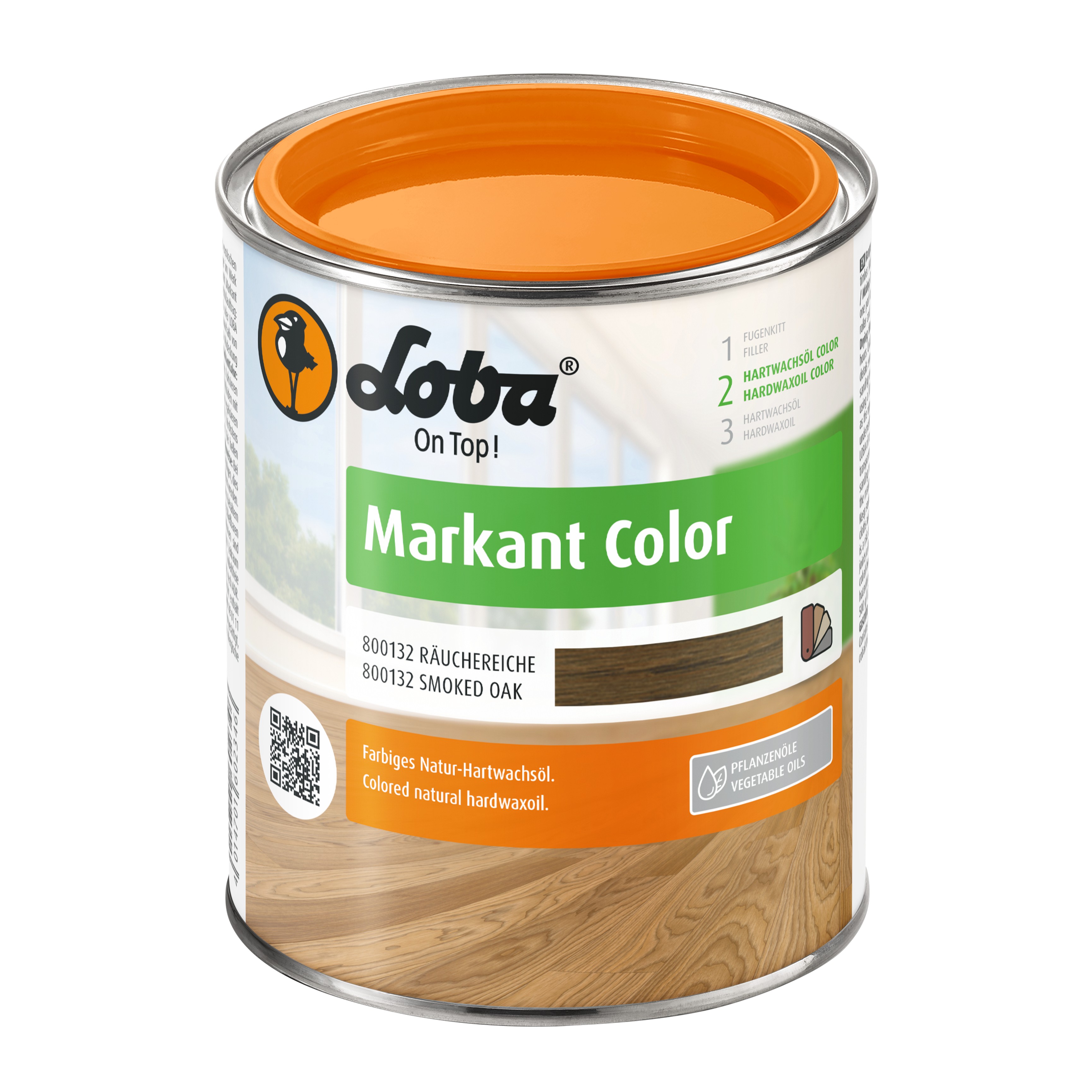 Цветное масло с твердым воском Loba Markant Color дуб мореный 0,75 л